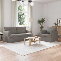 Zestaw Sof 2 pcs Ciemnoszary 162 x 80 x 85 cm tkanina