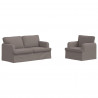 Zestaw Sof 2 pcs Ciemnoszary 162 x 80 x 85 cm tkanina