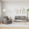 Zestaw Sof 2 pcs Ciemnoszary 162 x 80 x 85 cm tkanina