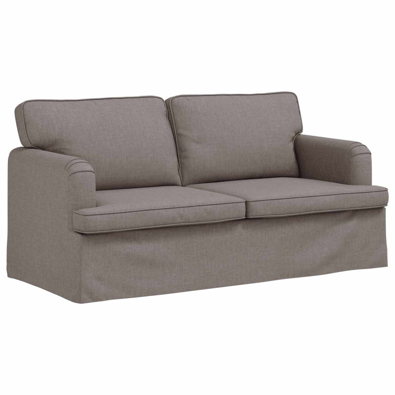 Zestaw Sof 2 pcs Ciemnoszary 162 x 80 x 85 cm tkanina
