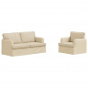 Zestaw Sof 2 pcs Kremowy 162 x 80 x 85 cm tkanina