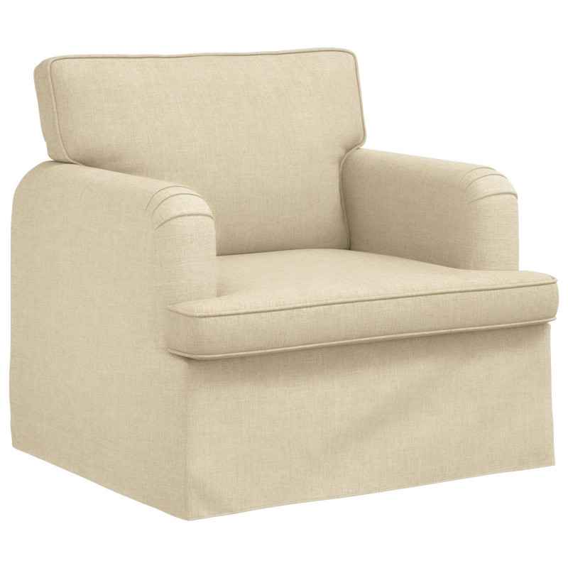Zestaw Sof 2 pcs Kremowy 162 x 80 x 85 cm tkanina