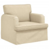 Zestaw Sof 2 pcs Kremowy 162 x 80 x 85 cm tkanina