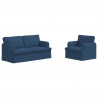 Zestaw Sof 2 pcs Niebieski 162 x 80 x 85 cm tkanina