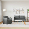 Zestaw Sof 2 pcs Ciemnoszary 196 x 82 x 85 cm tkanina