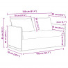 Zestaw Sof 2 pcs Ciemnoszary 196 x 82 x 85 cm tkanina