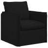 Zestaw Sof 2 pcs Czarny 196 x 82 x 85 cm tkanina