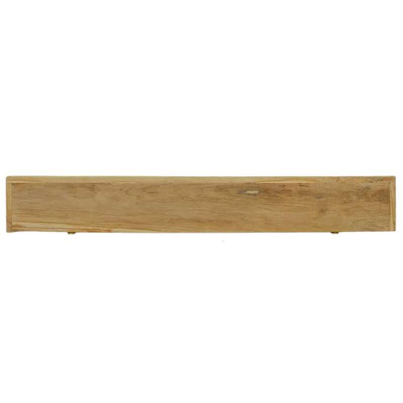 Półki ścienne, 2 szt., 110x15x4 cm, lite drewno tekowe