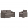 Zestaw Sof 2 pcs Ciemnoszary 196 x 82 x 85 cm tkanina
