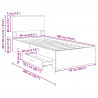 Ramka łóżka Stare drewno 90 x 190 cm Materiał drewnopochodny