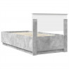 Ramka łóżka Betonowy szary 90 x 200 cm Materiał drewnopochodny