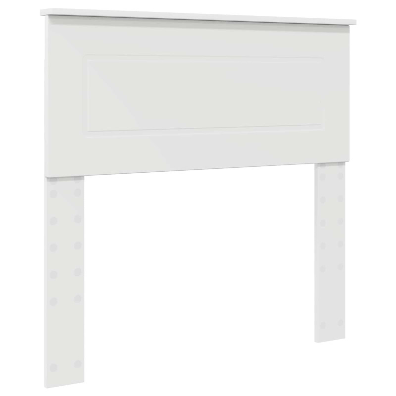 Ramka łóżka Białe i srebro 75 x 190 cm Materiał drewnopochodny