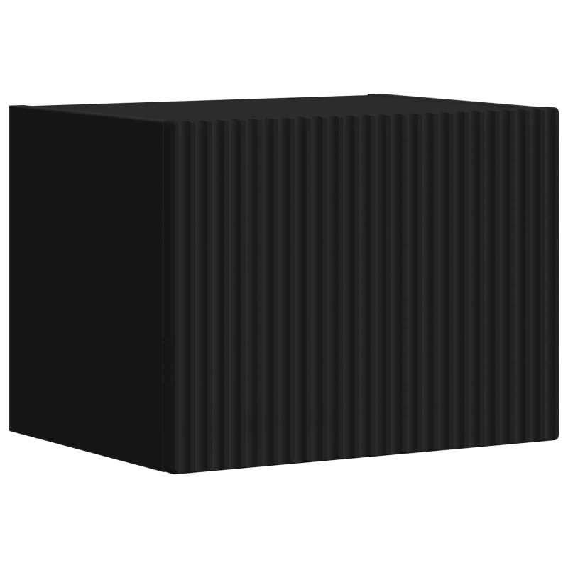 Zestaw szafki pod telewizor na ścianę 4 pcs Czarny