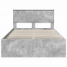 Ramka łóżka Betonowy 120 x 200 cm Materiał drewnopochodny