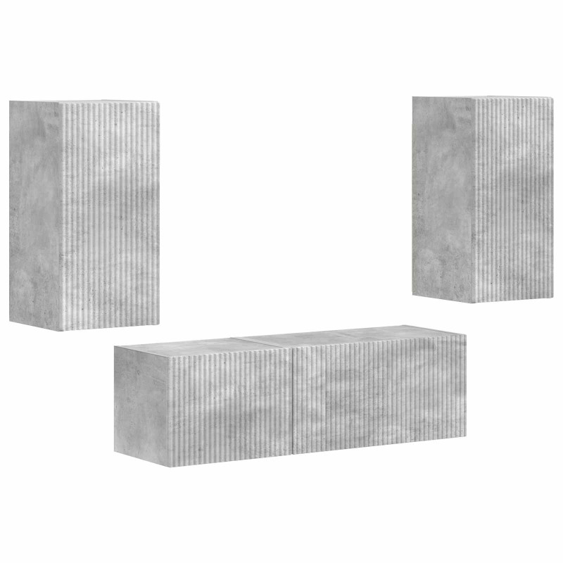 Zestaw szafki pod telewizor na ścianę 4 pcs Betonowy szary