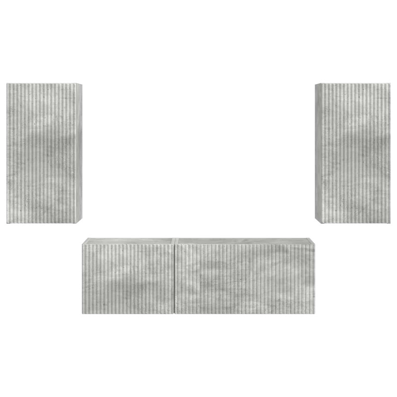 Zestaw szafki pod telewizor na ścianę 4 pcs Betonowy szary