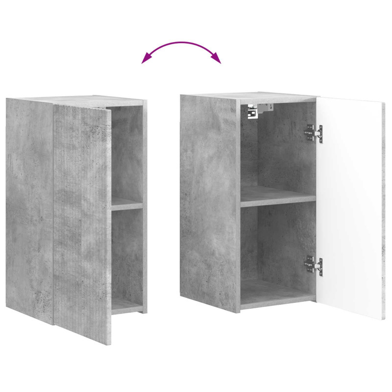 Zestaw szafki pod telewizor na ścianę 4 pcs Betonowy szary