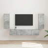Zestaw szafki pod telewizor na ścianę 4 pcs Betonowy szary