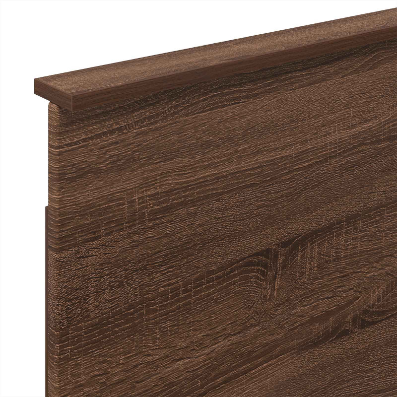 Ramka łóżka Brązowy dąb 100 x 200 cm Materiał drewnopochodny