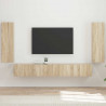 Zestaw szafki pod telewizor na ścianę 4 pcs Dąb Sonoma