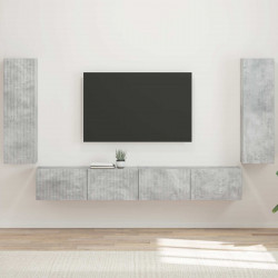 Zestaw szafki pod telewizor na ścianę 4 pcs Betonowy szary