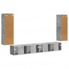 Zestaw szafki pod telewizor na ścianę 4 pcs Betonowy szary