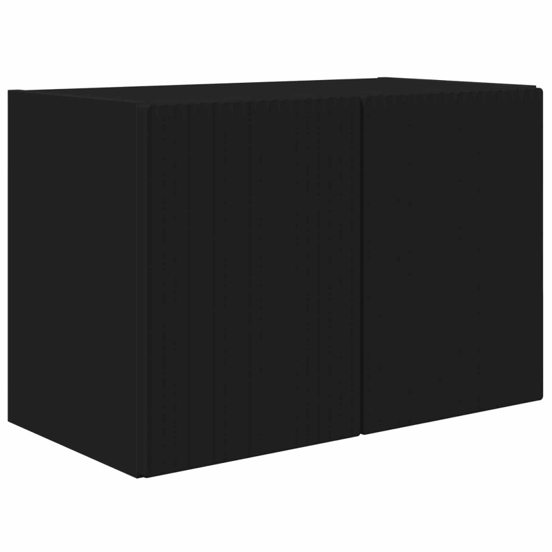 Zestaw szafki pod telewizor na ścianę 4 pcs Czarny