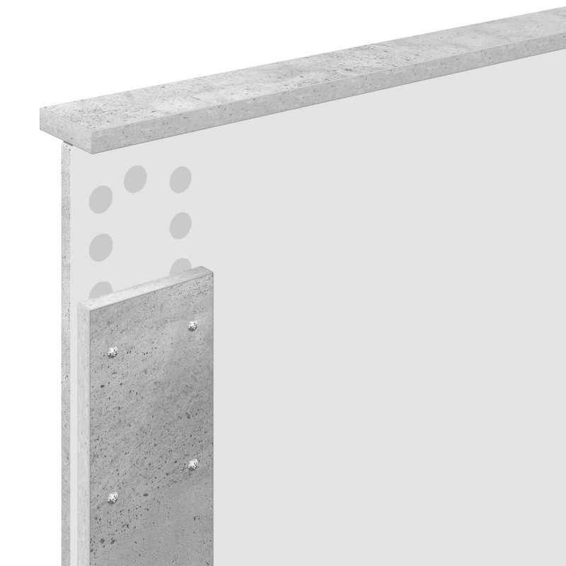 Ramka łóżka Betonowy 90 x 200 cm Materiał drewnopochodny