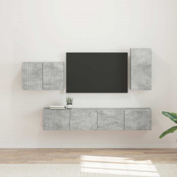 Zestaw szafki pod telewizor na ścianę 4 pcs Betonowy szary
