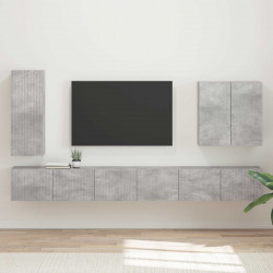 Zestaw szafki pod telewizor na ścianę 6 pcs Betonowy szary