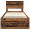 Ramka łóżka Stare drewno 75 x 190 cm Materiał drewnopochodny