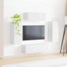 Zestaw szafek RTV 4 pcs Biały Materiał drewnopochodny