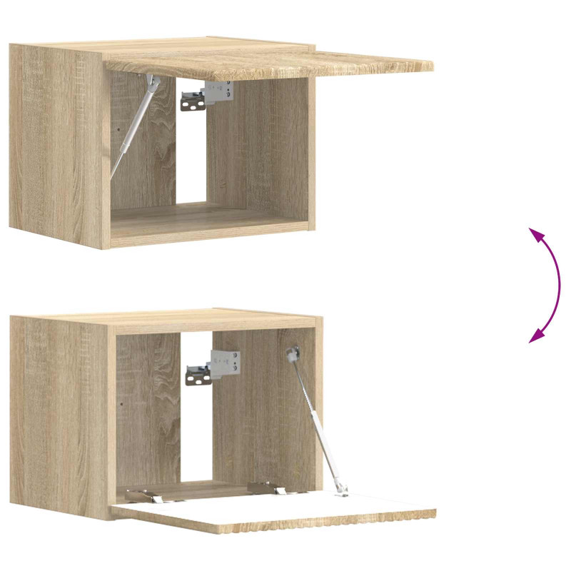 Zestaw szafki pod telewizor na ścianę 6 pcs Dąb Sonoma