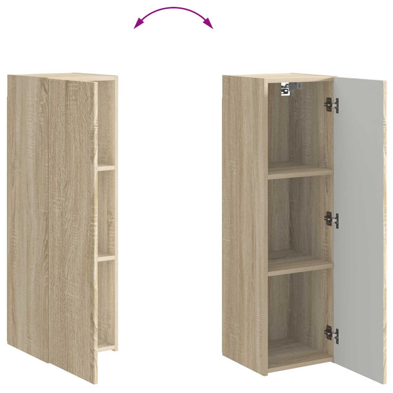 Zestaw szafki pod telewizor na ścianę 6 pcs Dąb Sonoma
