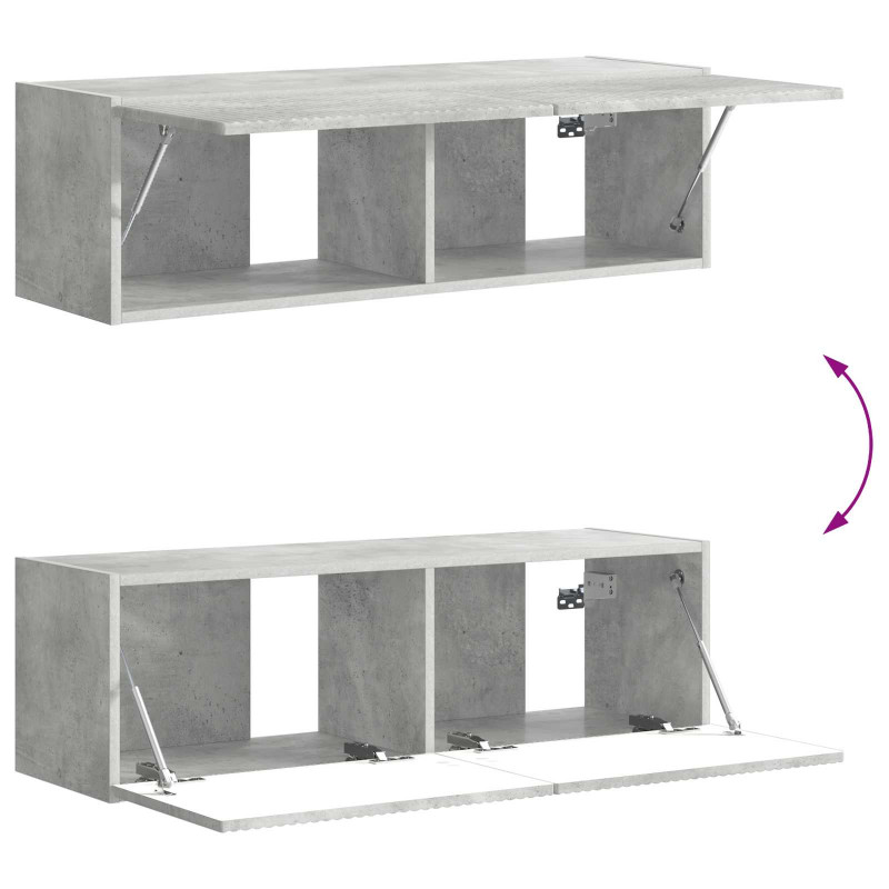 Zestaw szafki pod telewizor na ścianę 6 pcs Betonowy szary