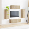 Zestaw szafek RTV 4 pcs Dąb Sonoma Materiał drewnopochodny