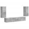 Zestaw szafek RTV 4 pcs Betonowy szary Materiał drewnopochodny