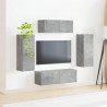 Zestaw szafek RTV 4 pcs Betonowy szary Materiał drewnopochodny