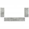 Zestaw szafek RTV 4 pcs Betonowy szary Materiał drewnopochodny