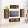 Zestaw szafek RTV 4 pcs Stare drewno Materiał drewnopochodny
