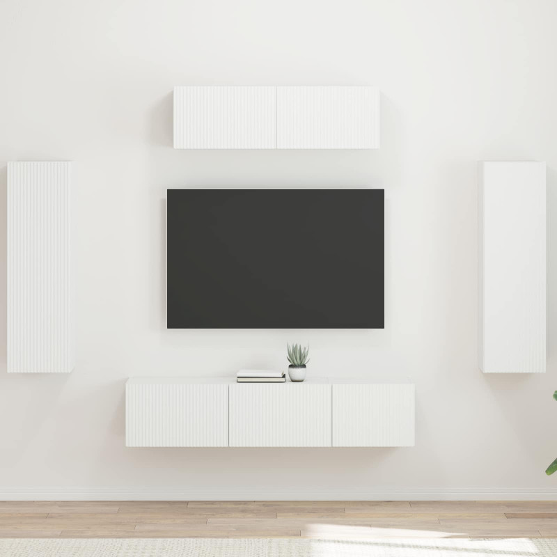 Szafka pod telewizor 5 pcs Biały