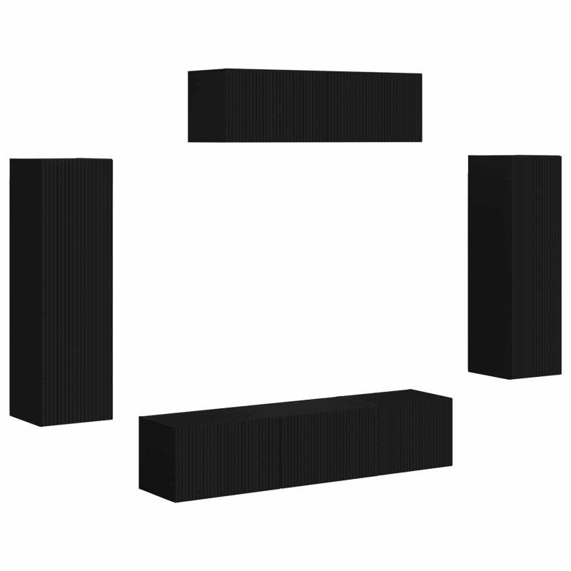 Szafka pod telewizor 5 pcs Czarny