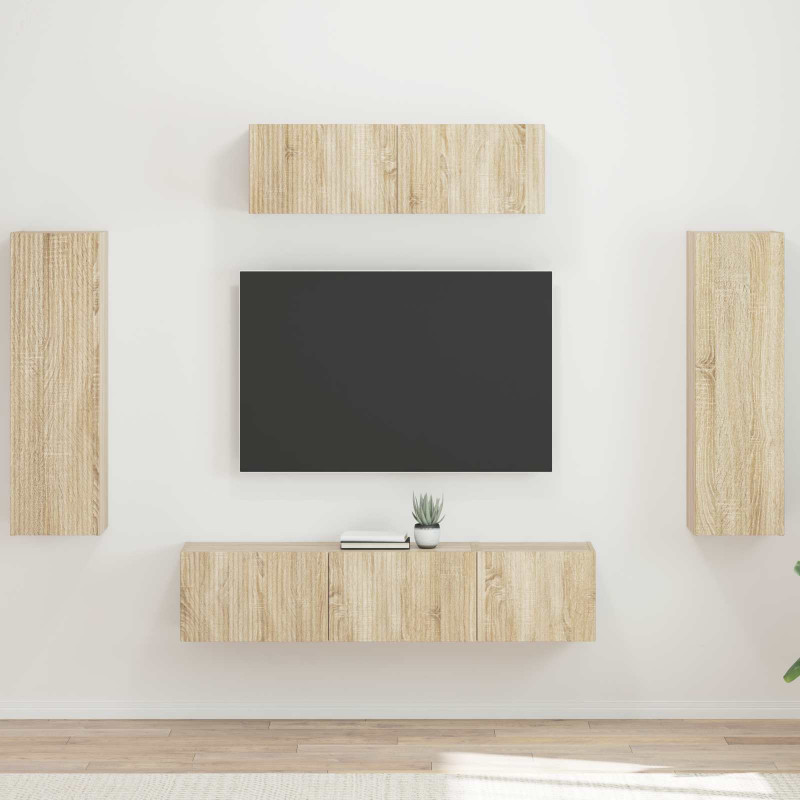 Szafka pod telewizor 5 pcs Dąb Sonoma