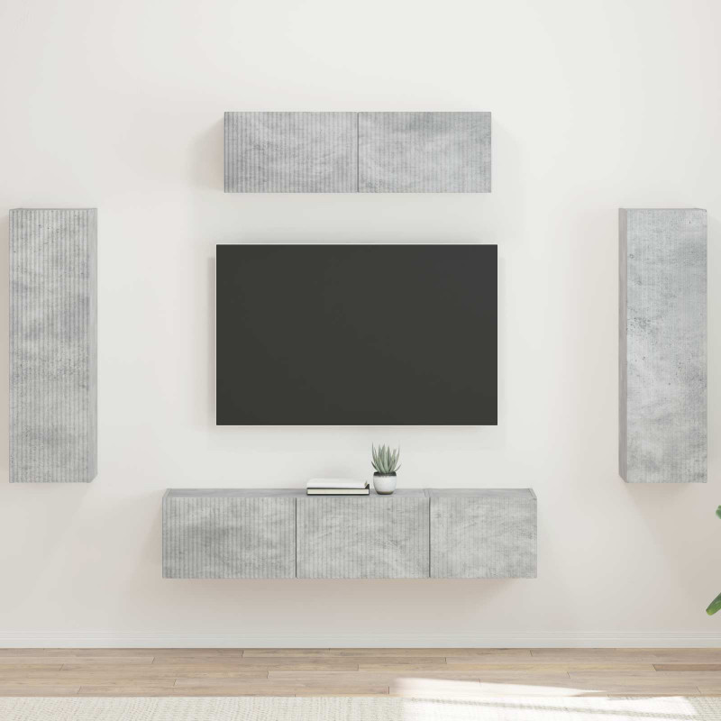 Szafka pod telewizor 5 pcs Betonowy szary