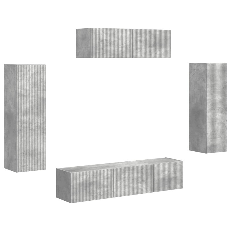 Szafka pod telewizor 5 pcs Betonowy szary