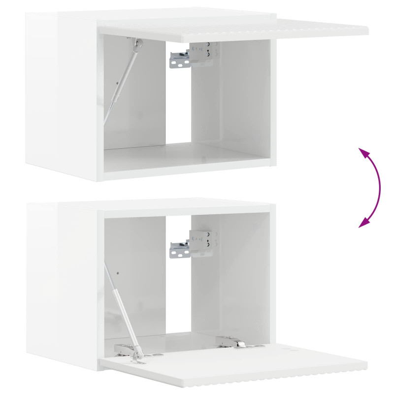 Szafka pod telewizor 5 pcs Wysoki połysk biały