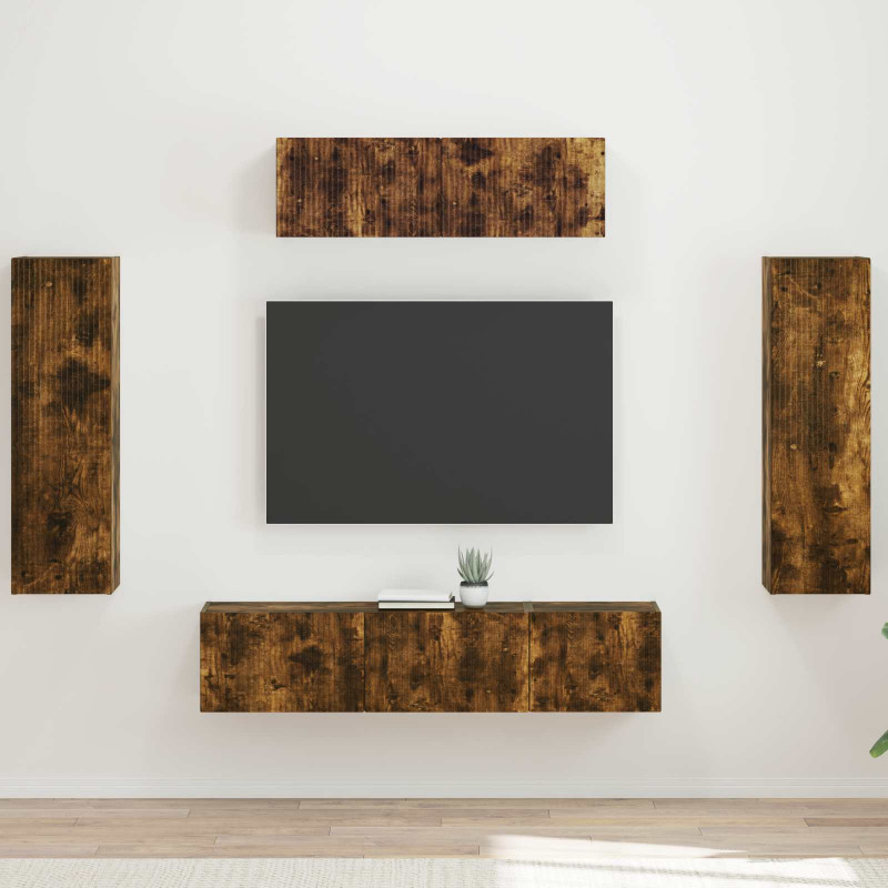 Szafka pod telewizor 5 pcs Dąb wędzony
