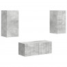 Zestaw szafek RTV 2 pcs Betonowy szary Materiał drewnopochodny