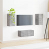 Zestaw szafek RTV 2 pcs Betonowy szary Materiał drewnopochodny