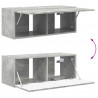 Zestaw szafek RTV 2 pcs Betonowy szary Materiał drewnopochodny
